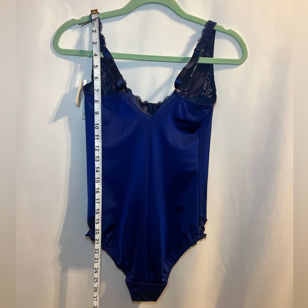 Barbara Paris Midnight Blue Underwire Lace Embroidered Body Suit 36D NWT - Picture 3 of 7